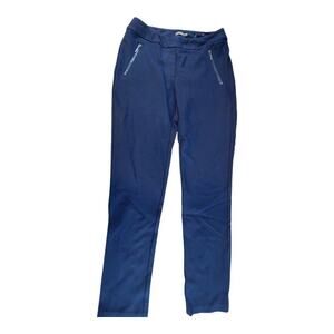 J Mclaughlin navy pants sz 0 stretch skinny zipped pockets